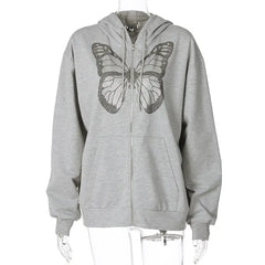 Rhinestone Butterfly Oversize Jacket