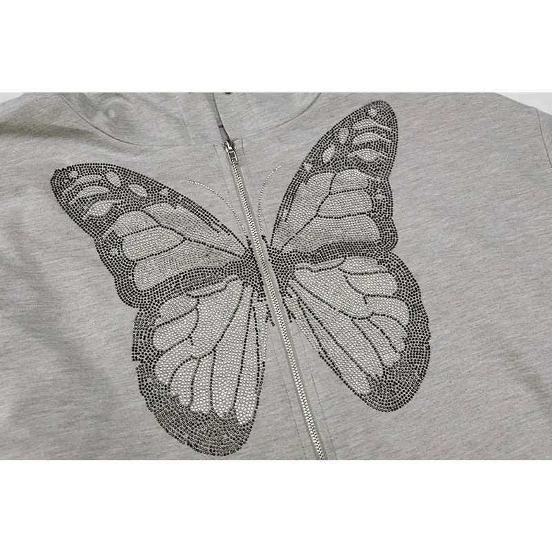 Rhinestone Butterfly Oversize Jacket