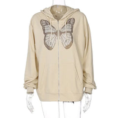 Rhinestone Butterfly Oversize Jacket