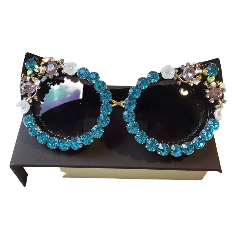 Rhinestone Cat Eye Sunglasses