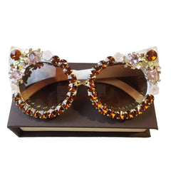 Rhinestone Cat Eye Sunglasses