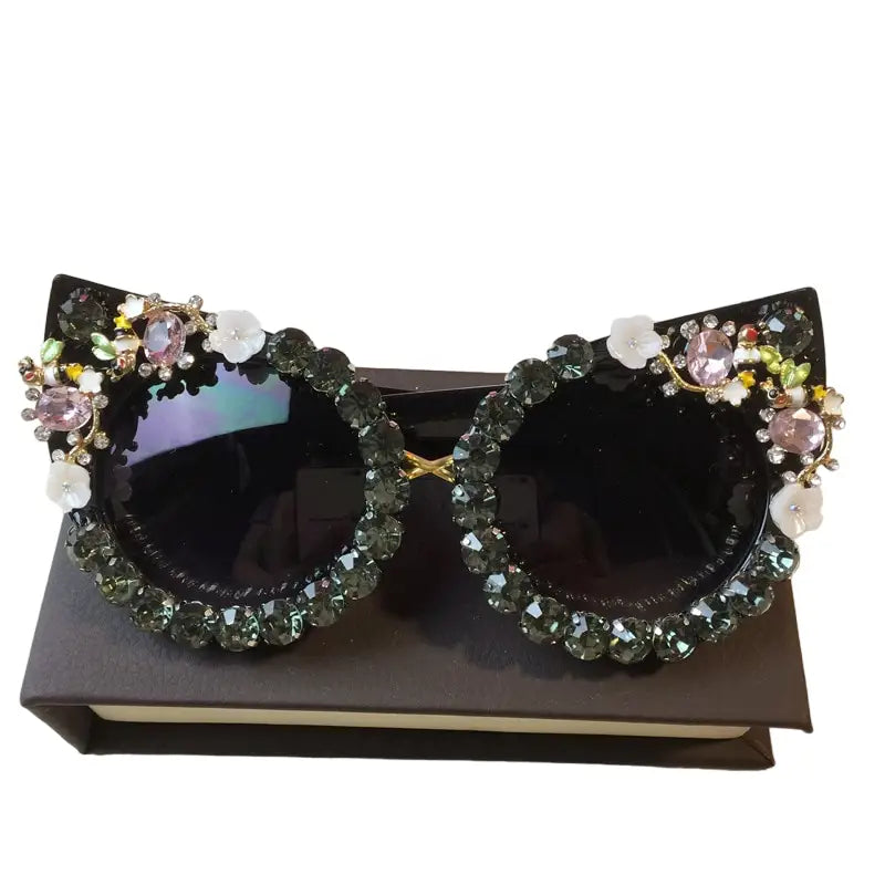 Rhinestone Cat Eye Sunglasses