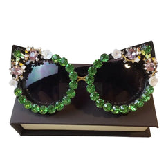 Rhinestone Cat Eye Sunglasses