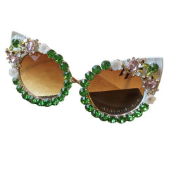 Rhinestone Cat Eye Sunglasses