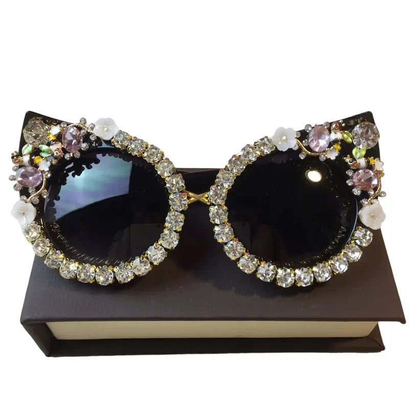 Rhinestone Cat Eye Sunglasses