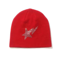 Rhinestone Warm knitted Beanie