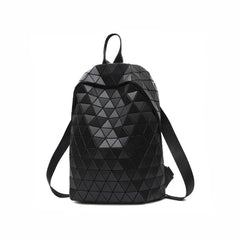Rhomboid Luminous Geometric Backpack - Black / One Size