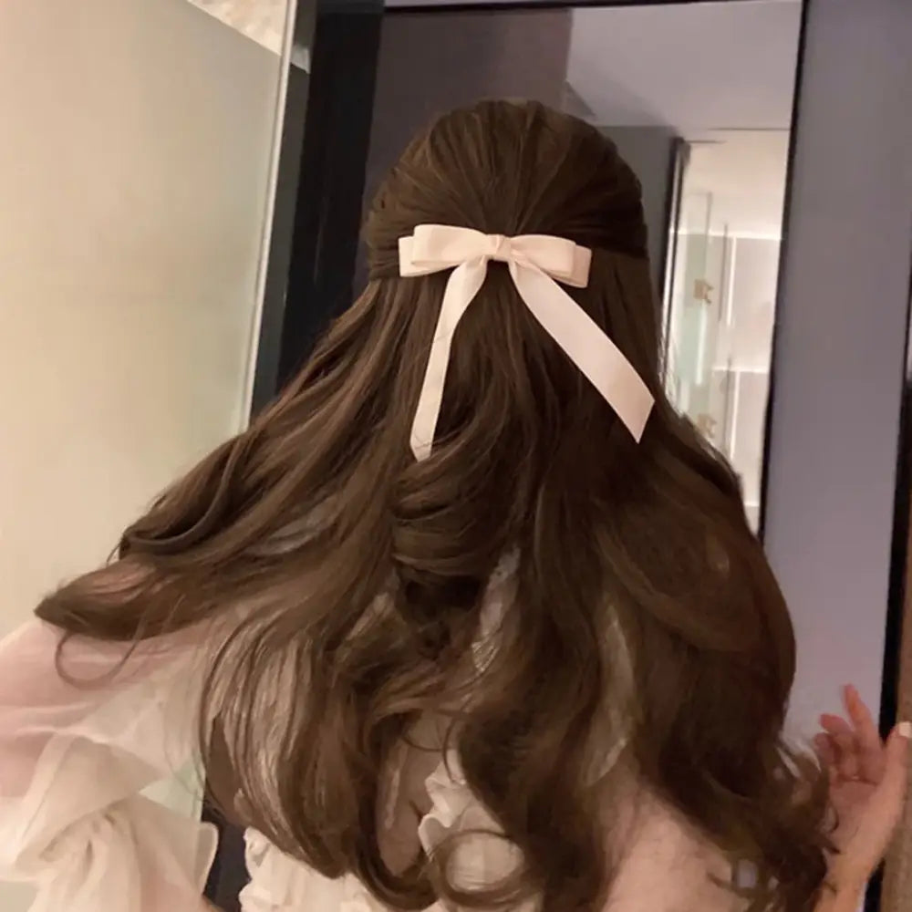 Ribbon Hair Clips with Cute Design