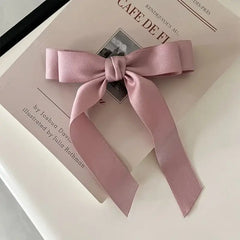 Ribbon Hair Clips with Cute Design Pink