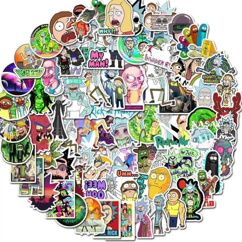 Rick and Morty Waterproof Stickers