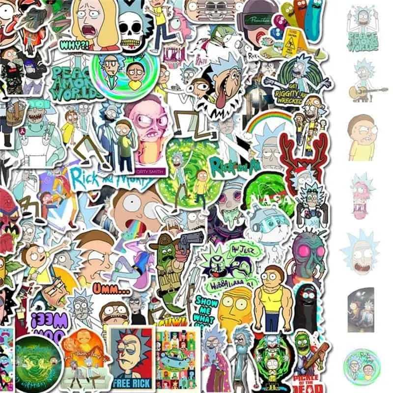 Rick and Morty Waterproof Stickers