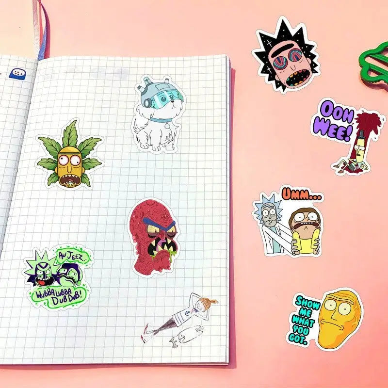 Rick and Morty Waterproof Stickers