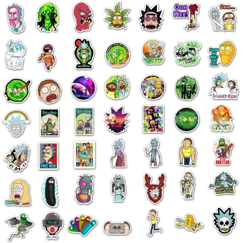 Rick and Morty Waterproof Stickers