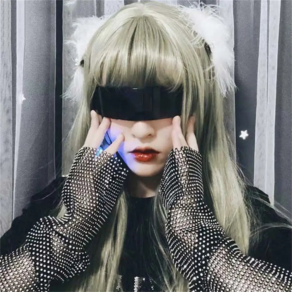 Rimless Futuristic Mask Sunglasses UV Protection