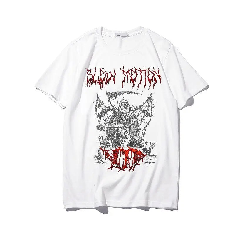 Ripped To Shreds Gothic Printed T-shirt - White | Slow