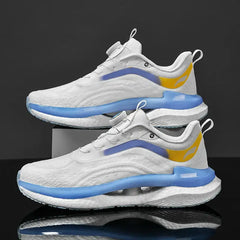 Rotating Button Breathable Loafers Sneakers Euro Size White