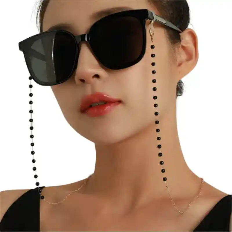 Round Chain Pearl Eyewear Holder Accessory - Glasses