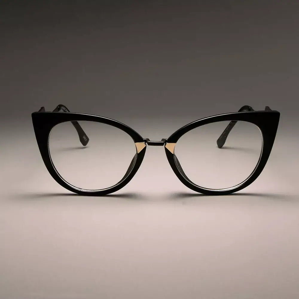 Round Eyeglasses Frames - Black Clear - Glasses