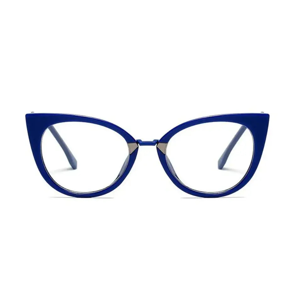Round Eyeglasses Frames - Blue Clear - Glasses
