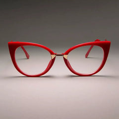 Round Eyeglasses Frames - Red Clear - Glasses