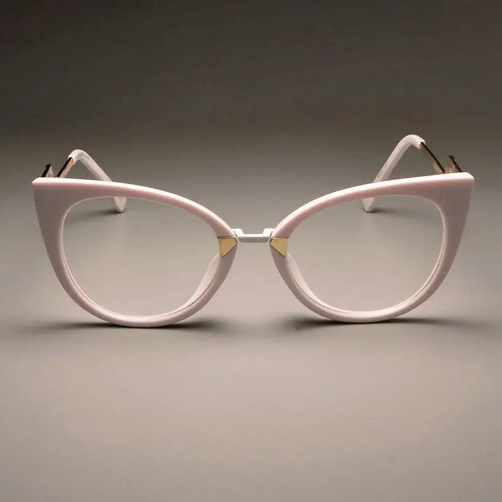 Round Eyeglasses Frames - White Clear - Glasses