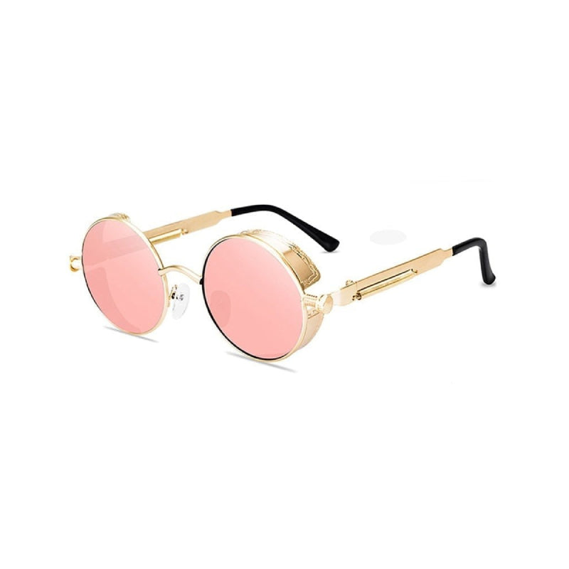 Round Metal Sunglasses - Pink / One Size
