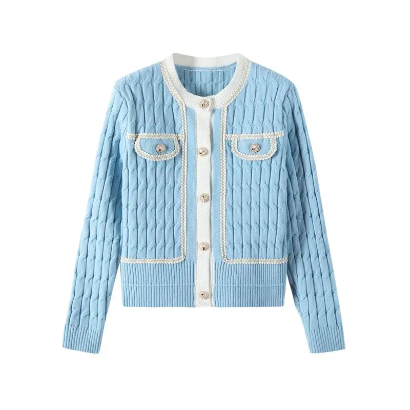 Round Neck Loose Knit Cardigan