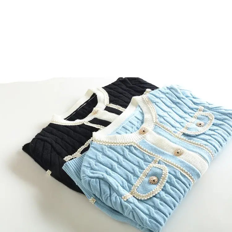 Round Neck Loose Knit Cardigan