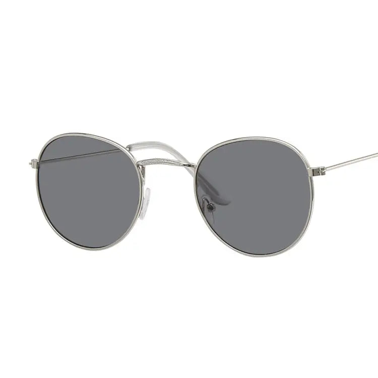 Round & Oval Sunglasses - Silver-Gray / One Size