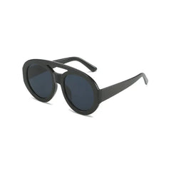 Round Oversized Sunglasses - Gray / One Size