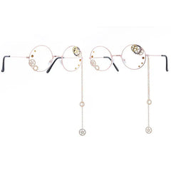 Round Steampunk Gears Chain Glasses