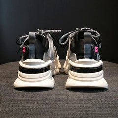 Round Toe Platform Chunky Sneakers - Shoes