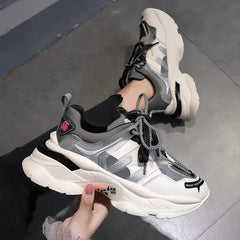 Round Toe Platform Chunky Sneakers