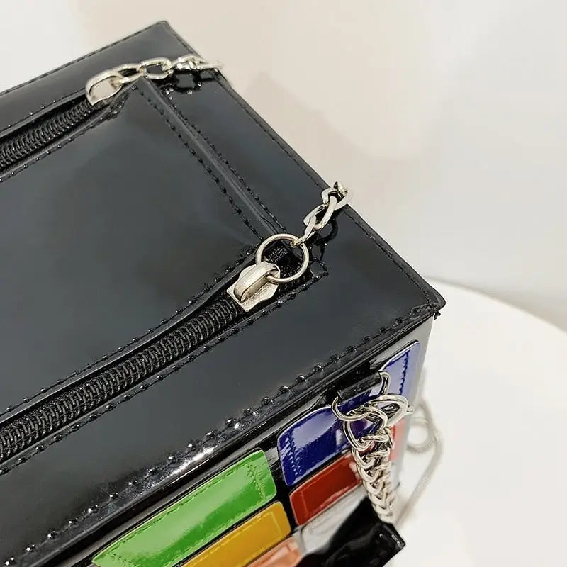 Rubik’s Cube Design With Metal Chain Bags