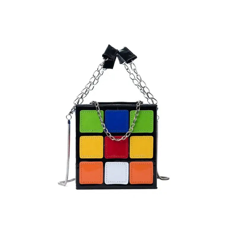 Rubik’s Cube Design With Metal Chain Bags