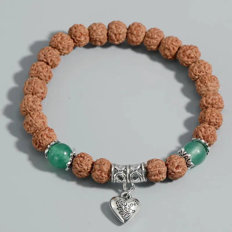 Rudraksha Heart Mala Bracelet