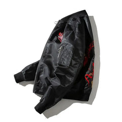 Samurai Embroidered Bomber Jacket