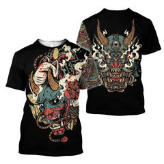 Samurai Tattoo Art Mask Shirt - C / S - Shirts