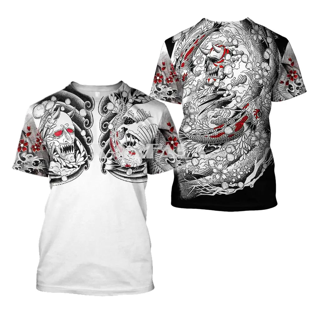 Samurai Tattoo Art Mask Shirt - D / S - Shirts