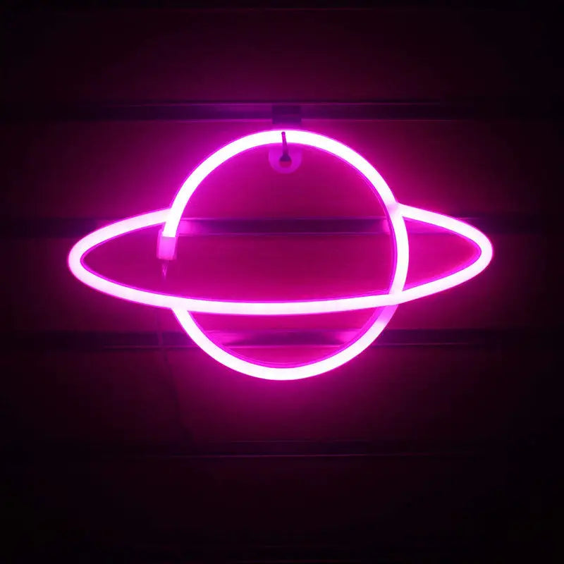 Saturn LED Wall Hanging Neon Modeling Lights