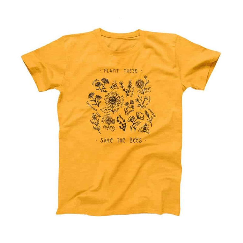 Save The Bees T-shirt - Yellow / XS - T-Shirt