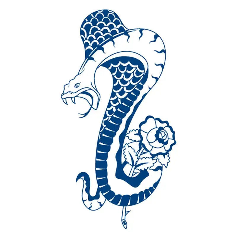 Scorpion Snake Waterproof Temporary Tattoo Sticker - Cobra