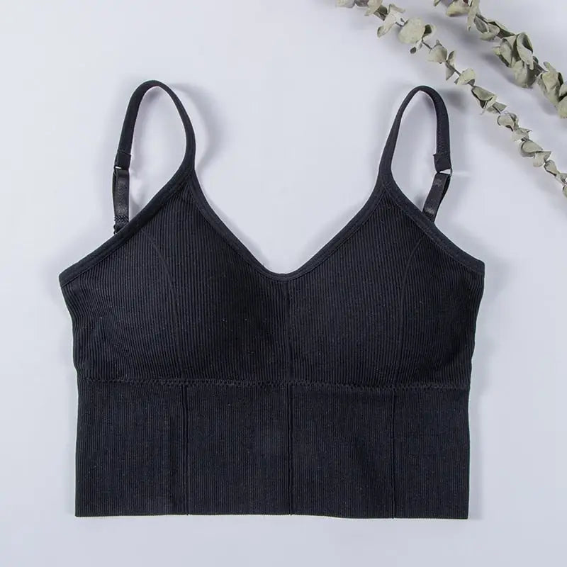 Seamless Underwear Crop Top - Style 1 Black / For 40-65kg