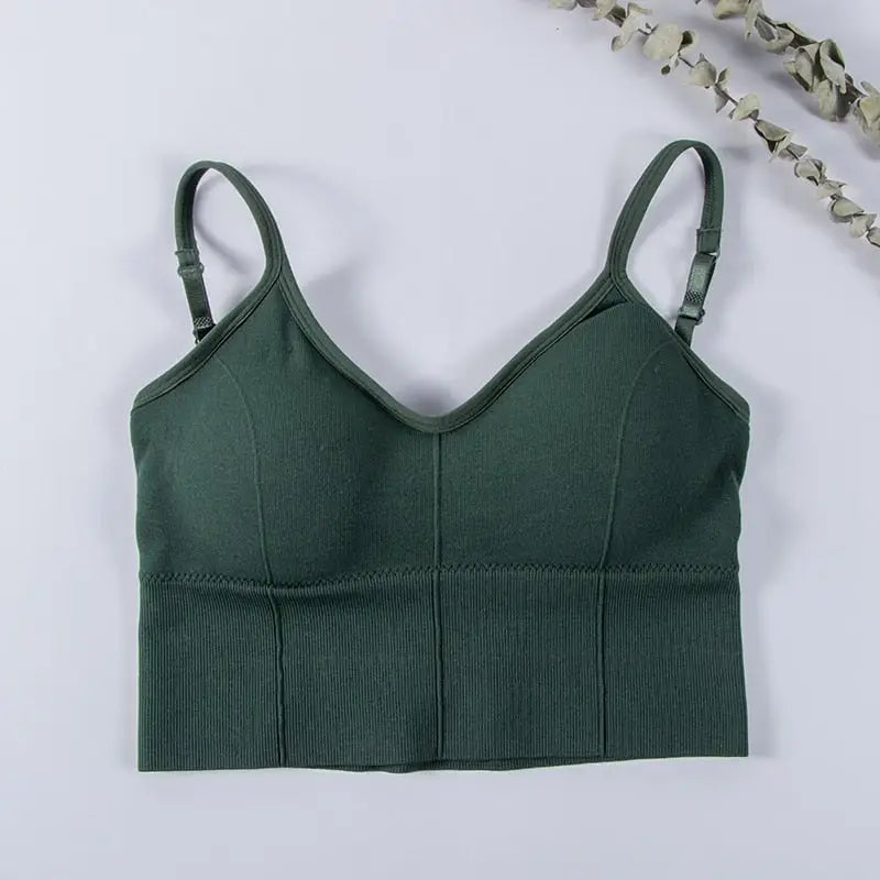 Seamless Underwear Crop Top - Style 1 Green / For 40-65kg