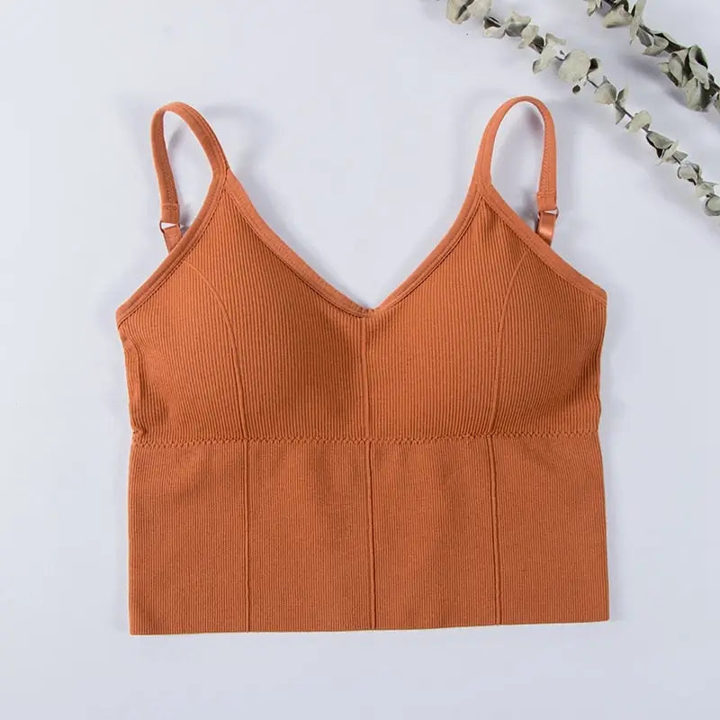 Seamless Underwear Crop Top - Style 1 Orange / For 40-65kg
