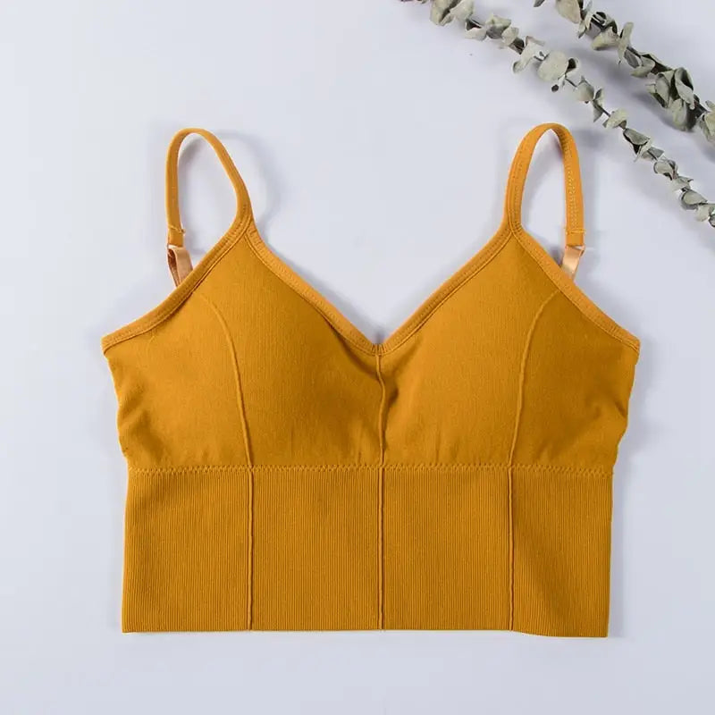 Seamless Underwear Crop Top - Style 1 Yellow / For 40-65kg