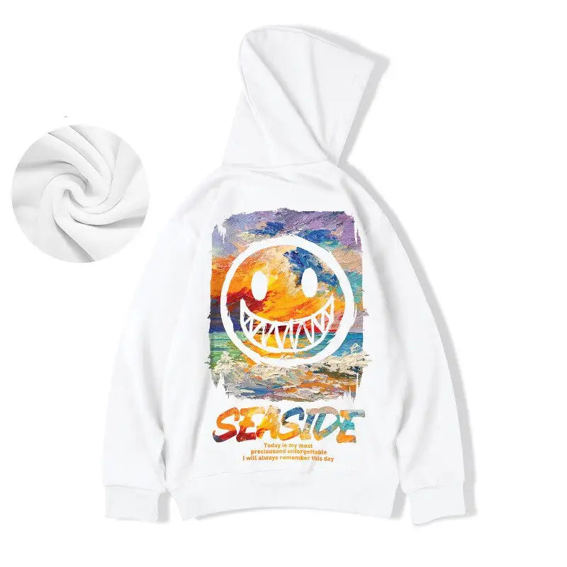 Seaside Hip-Hop Oversized Hoodie