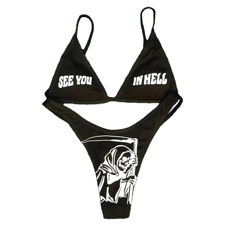 See You in Hell Bikini Set