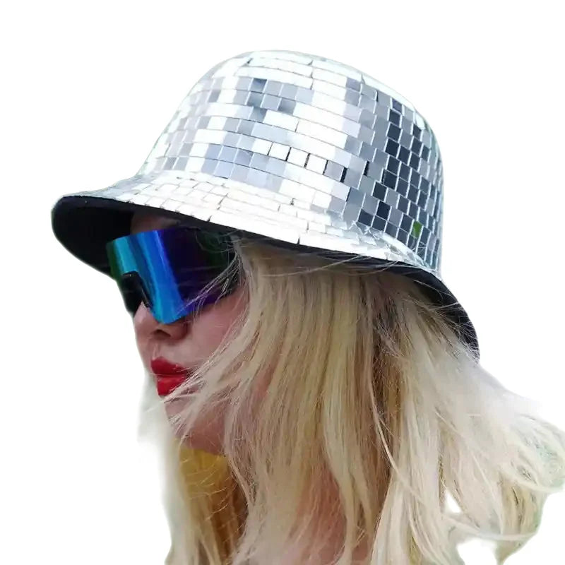 Sequin Disco Visor Bucket Hat