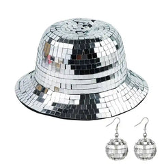 Sequin Disco Visor Bucket Hat